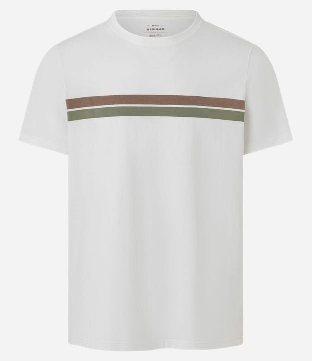 Remera Regular en Algodón con Rayas 5