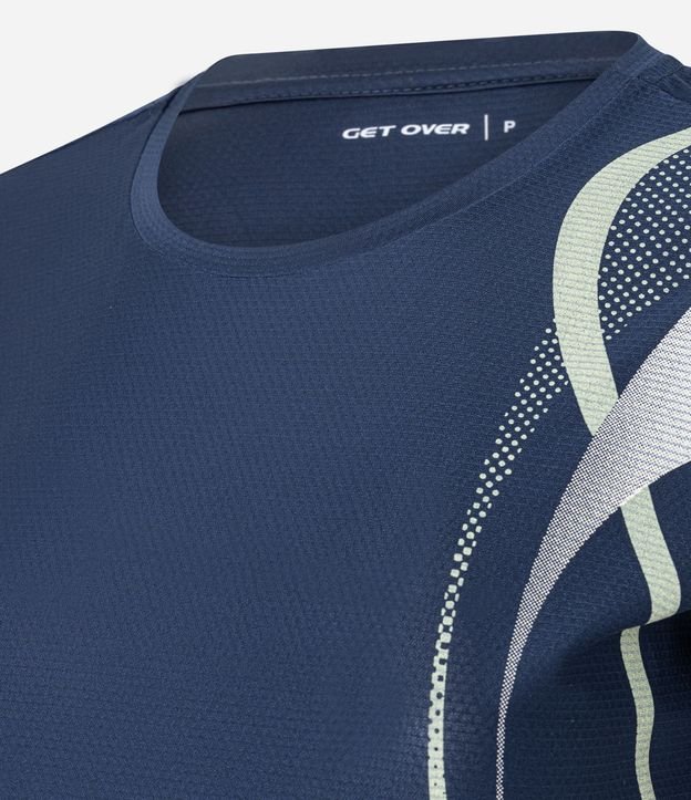 Remera Deportiva en Helanca con Estampa Ondas 6