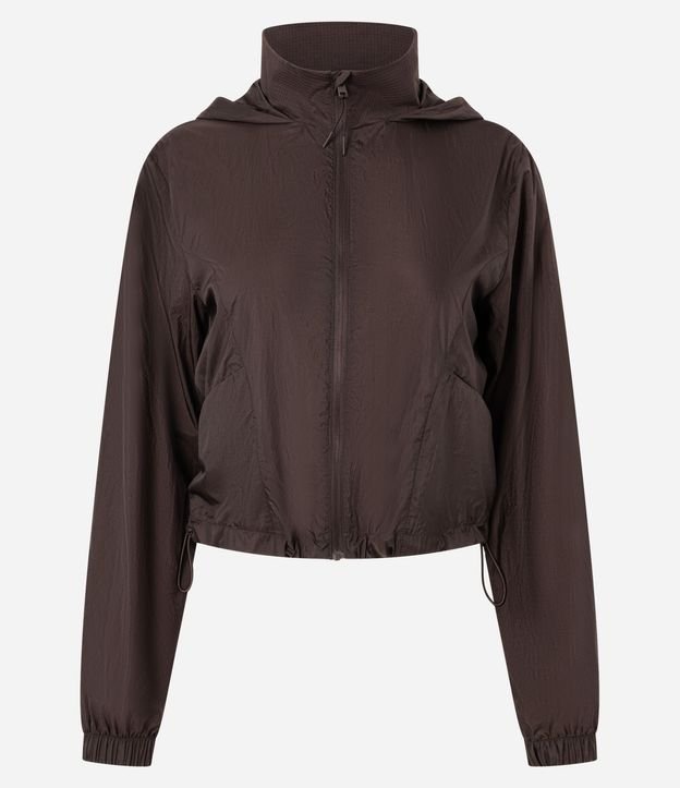 Campera Corta Viento Cropped Deportiva con Saco 1