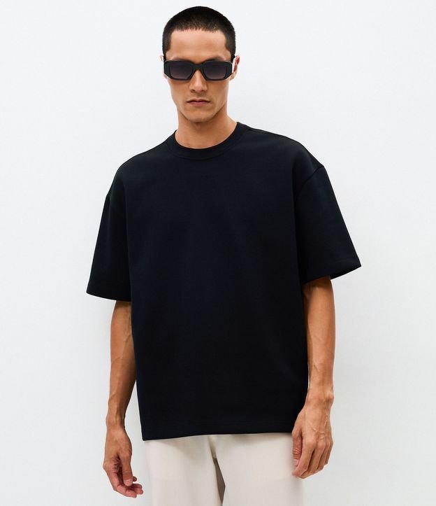 Remera Boxy Tech en Malla Pesada 2