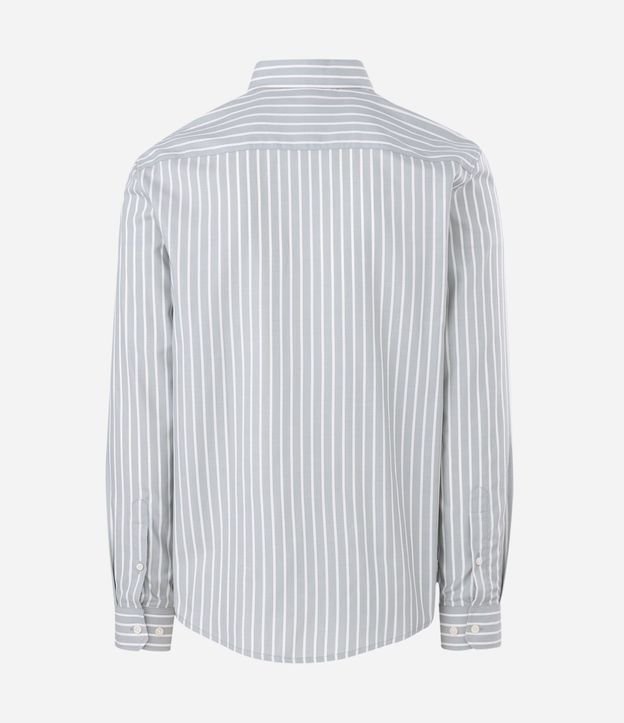 Camisa Regular con Fibra de Bambú y Rayas Hilo Teñido 6