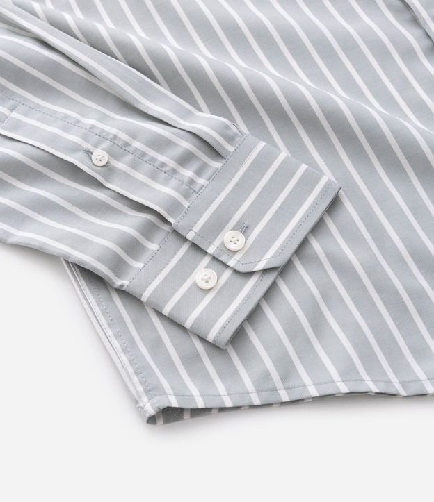 Camisa Regular con Fibra de Bambú y Rayas Hilo Teñido 9
