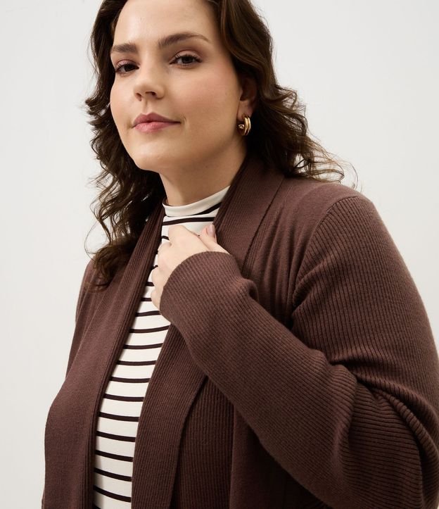 Cardigan Alargado en Punto con Puntas Curve & Plus Size 3