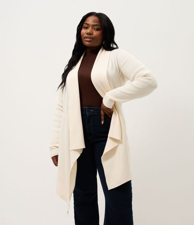 Cardigan Alargado en Punto con Puntas Curve & Plus Size 2