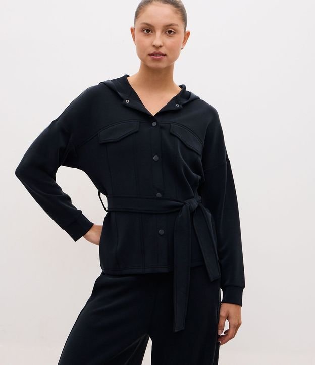 Campera Utilitária Deportiva en Poliamida con Capucha