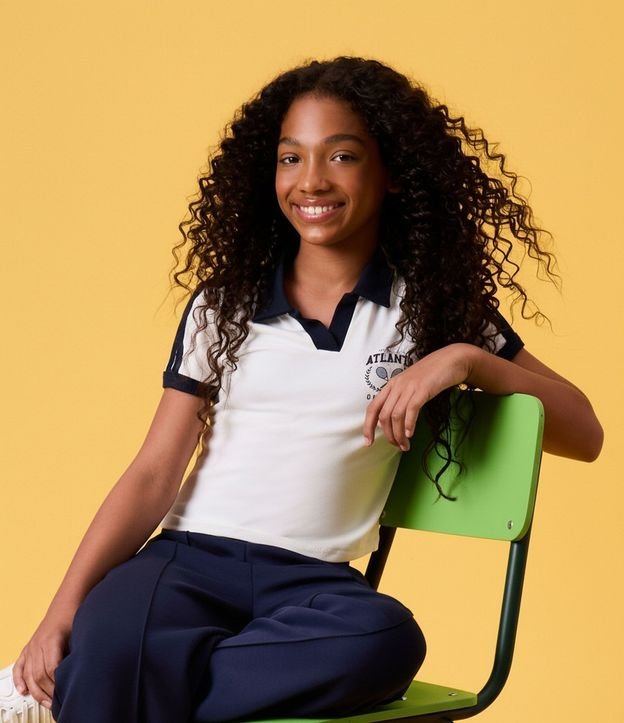 Blusa Infantil Baby Tee con Estampado College – Talle 5 a 14 años 1