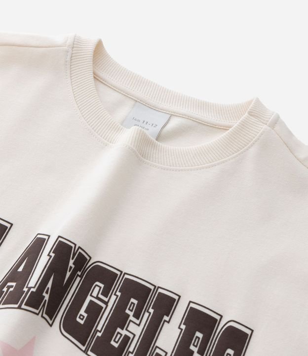 Remera Infantil Media Malla con Lettering Los Angeles – Talle 7 A 14 años 5
