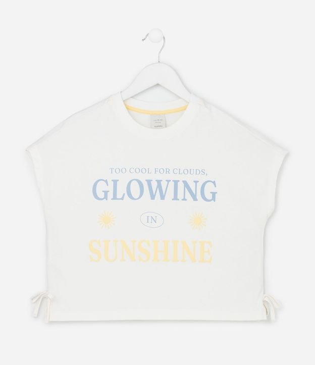 Remera Infantil Boxy con Estampado Sunshine - Talle 7 a 14 años