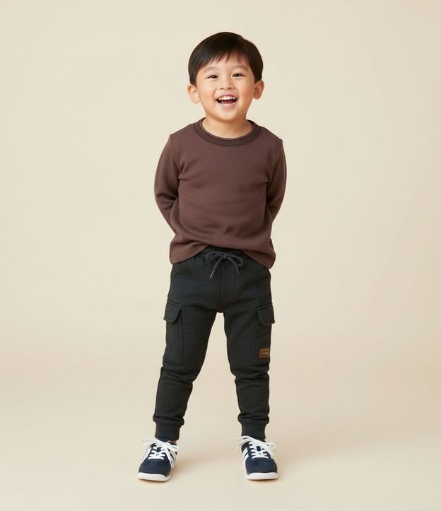 Pantalón Infantil en Algodón con Bolsillos Cargo – Talle 1 a 5/6 años