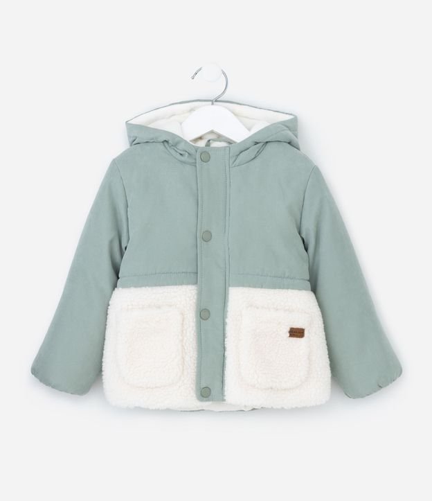Campera Infantil con Recorte en Sherpa – Talle 1 a 5/6 años