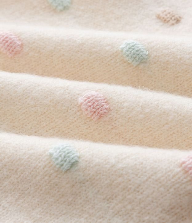 Suéter Infantil de Tricot con Textura y Botones en la Espalda – Talle 0 a 18 Meses 3