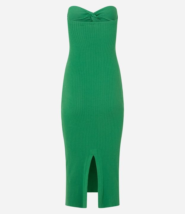 Vestido New Midi Sin Breteles en Punto con Torcido en el Busto 7