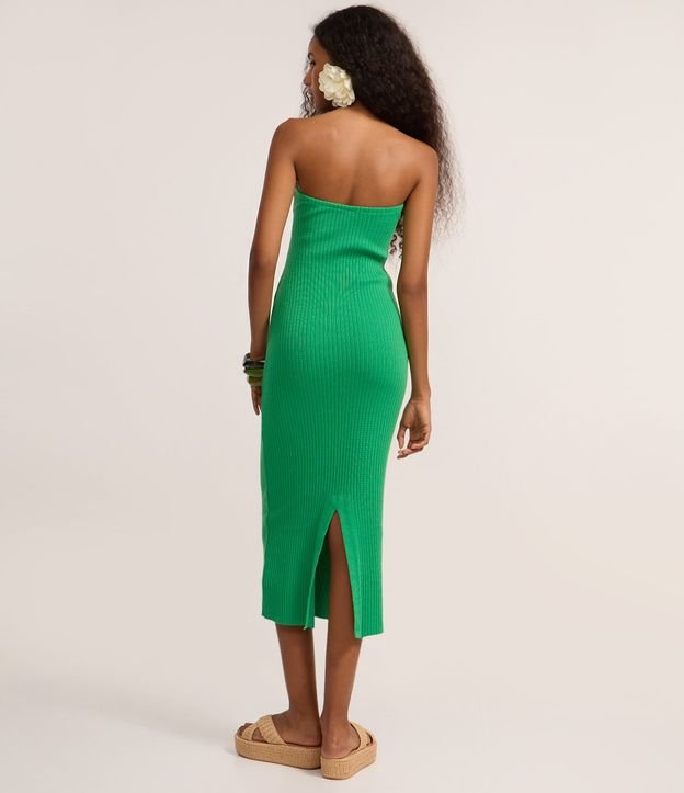 Vestido New Midi Sin Breteles en Punto con Torcido en el Busto 3