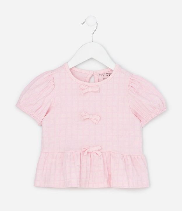 Conjunto Infantil Texturizado con Batita y Short con Bolsillos - Talle 1 a 6 Años 3