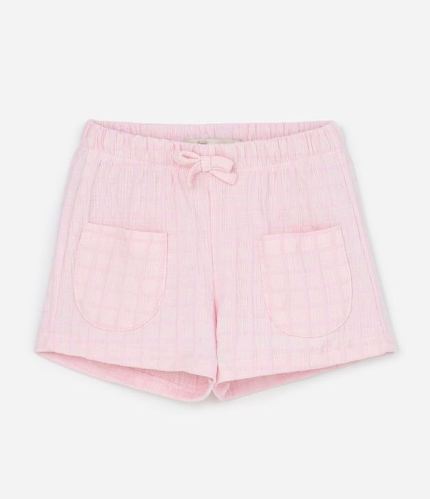 Conjunto Infantil Texturizado con Batita y Short con Bolsillos - Talle 1 a 6 Años 5