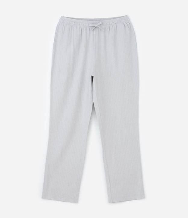 Pantalón de Pijama en Franela con Cordón en la Cintura 5