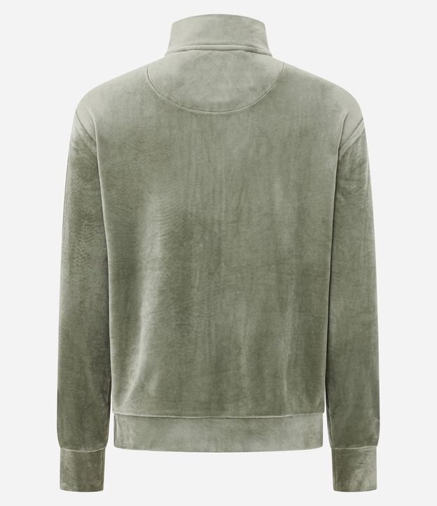 Campera Deportiva Plush con Cuello Alto y Cierre en Cremallera 7