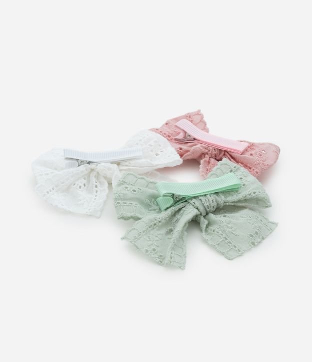Kit 03 Pinzas Infantiles de Lacitos en Broderie - Talle U 2
