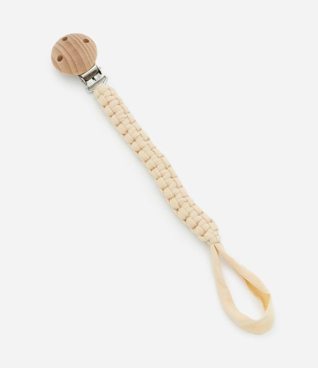 Prendedor de Chupeta Infantil con Efecto Macramé - Talle único