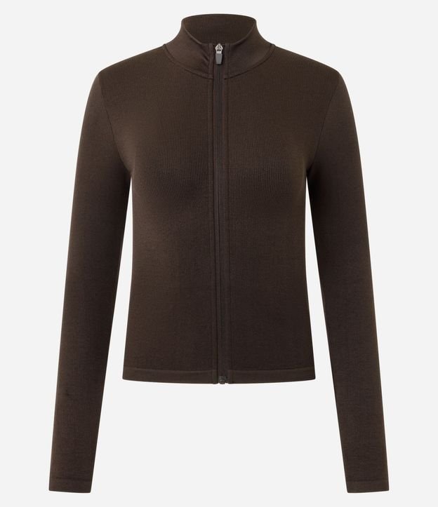 Campera Deportiva Seamless con Cuello Alto 5