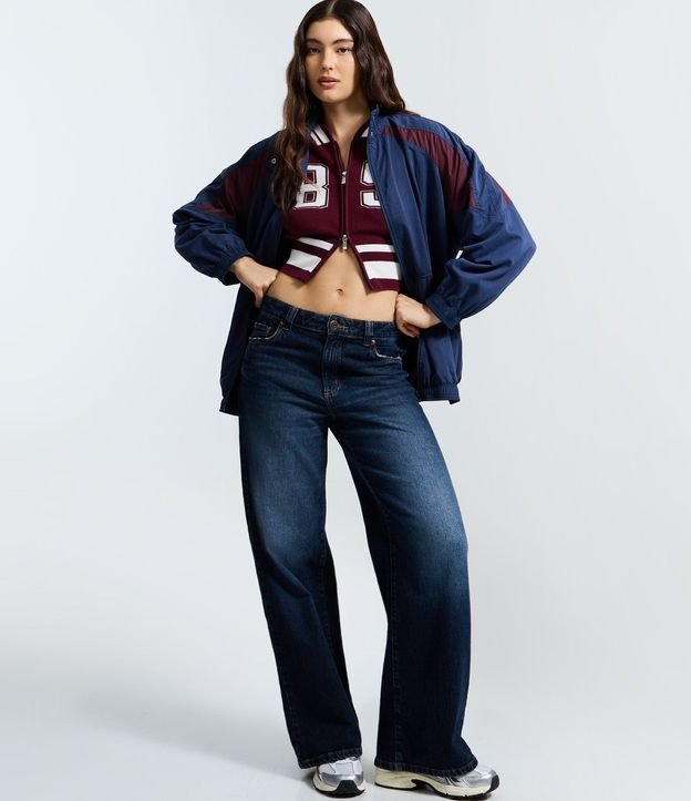 Cardigan College en Punto con Cremallera y Estampa Numérica 2