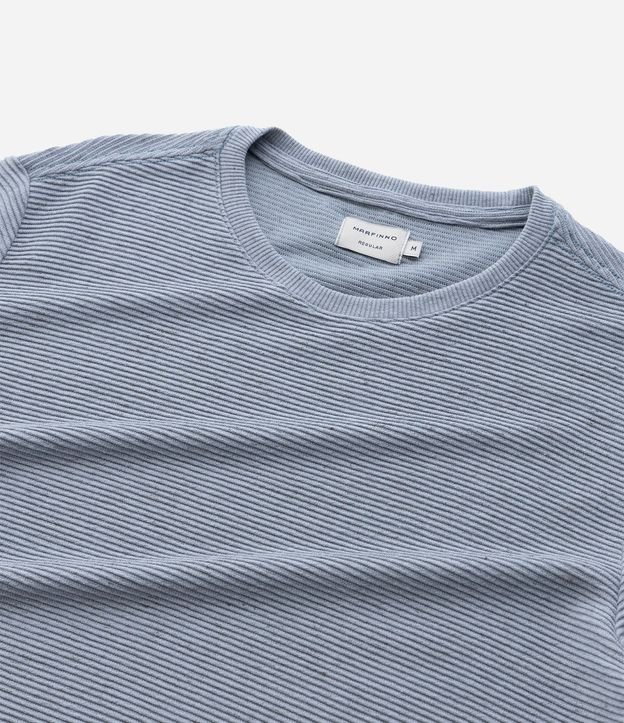 Remera Regular en Algodón con Textura Horizontal 10