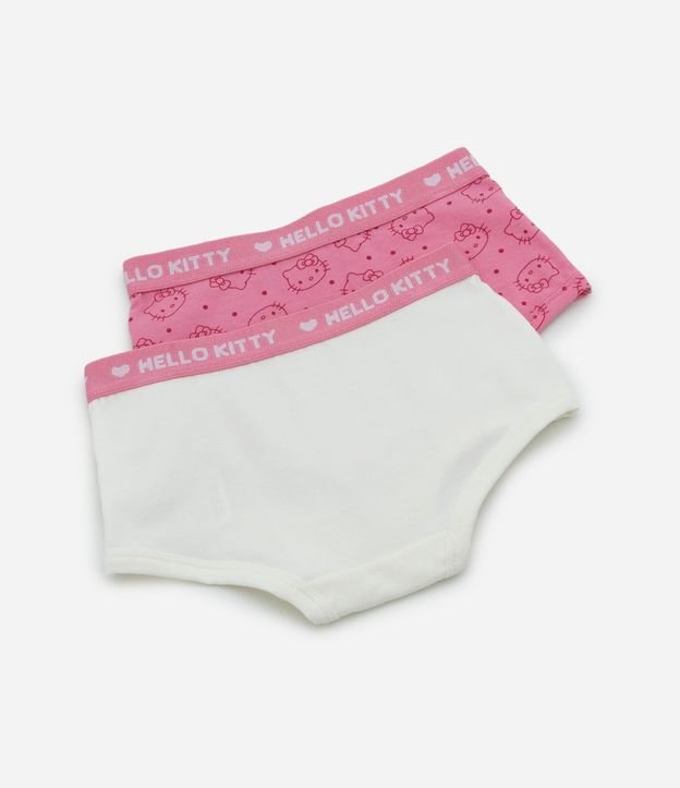 Kit 02 Bombachas Boxer Infantiles en Algodón con Cintura Elástica Hello Kitty - Talle 4 a 14 años 2