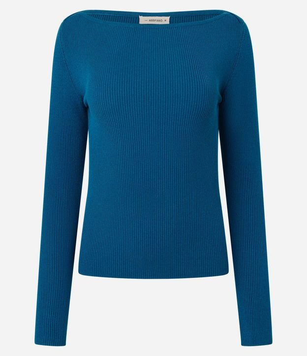 Blusa Básica Hombro a Hombro Traspasado en Punto 5