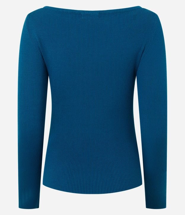 Blusa Básica Hombro a Hombro Traspasado en Punto 7