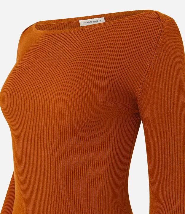 Blusa Básica Hombro a Hombro Traspasado en Punto 3
