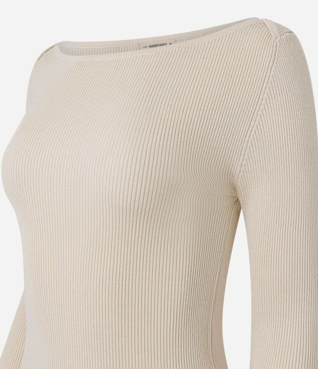 Blusa Básica Hombro a Hombro Traspasado en Punto 6