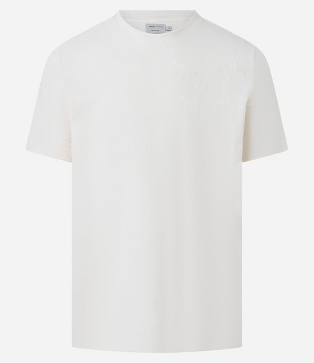 Remera Regular en Algodón con Textura 4