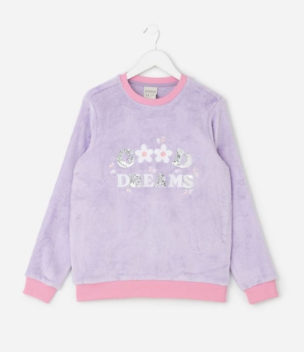 Pijama Infantil con Lettering Bordado y Lentejuelas – Talle 5 a 14 años 2