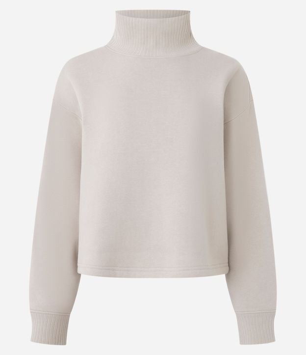 Buzo Boxy Deportivo con Cuello y Puños Canelados