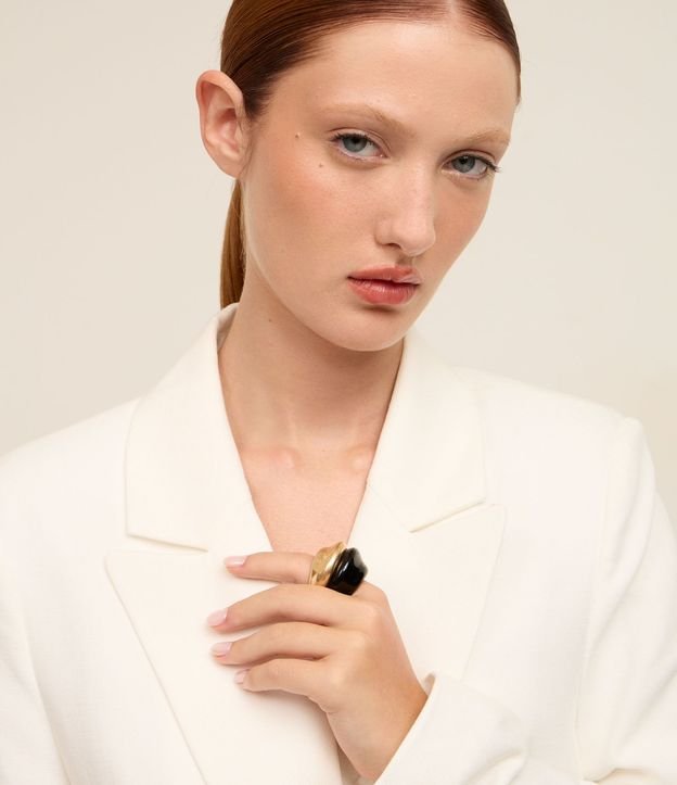 Maxi Anillo con Faces Bicolores
