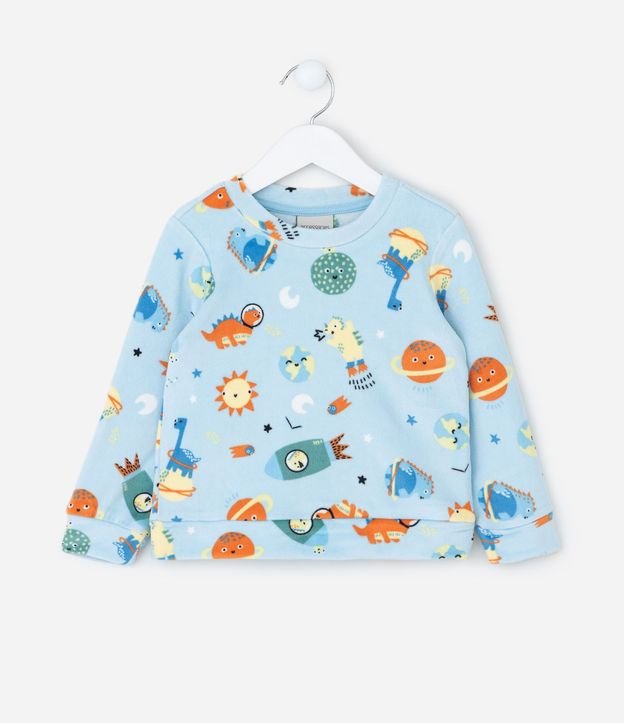 Pijama Infantil Largo con Estampa de Planetas que Brilla en la Oscuridad – Talle 2 a 8 años 2