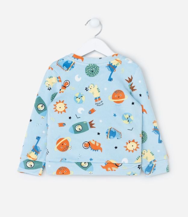 Pijama Infantil Largo con Estampa de Planetas que Brilla en la Oscuridad – Talle 2 a 8 años 3