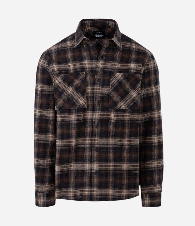 Camisa Manga Larga en Franela de Cuadros