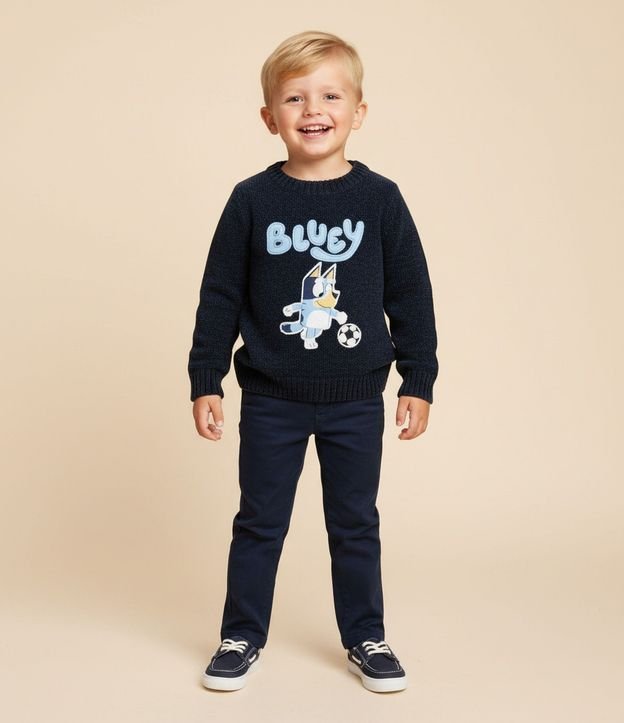 Buzo Infantil Chenille con Bordado Bluey Fútbol – Talle 1 a 6 años
