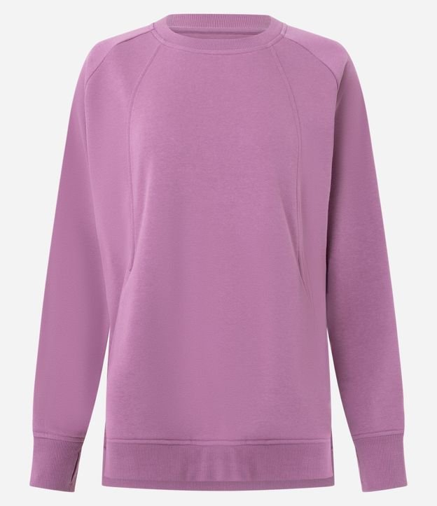 Saco Cerrado Oversized Deportivo en Algodón con Encaje Lateral 5