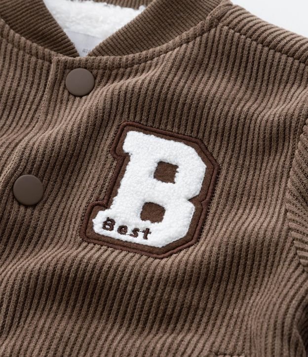 Campera Bomber Infantil en Terciopelo con Forro Sherpa – Talle 1 a 6 años 8