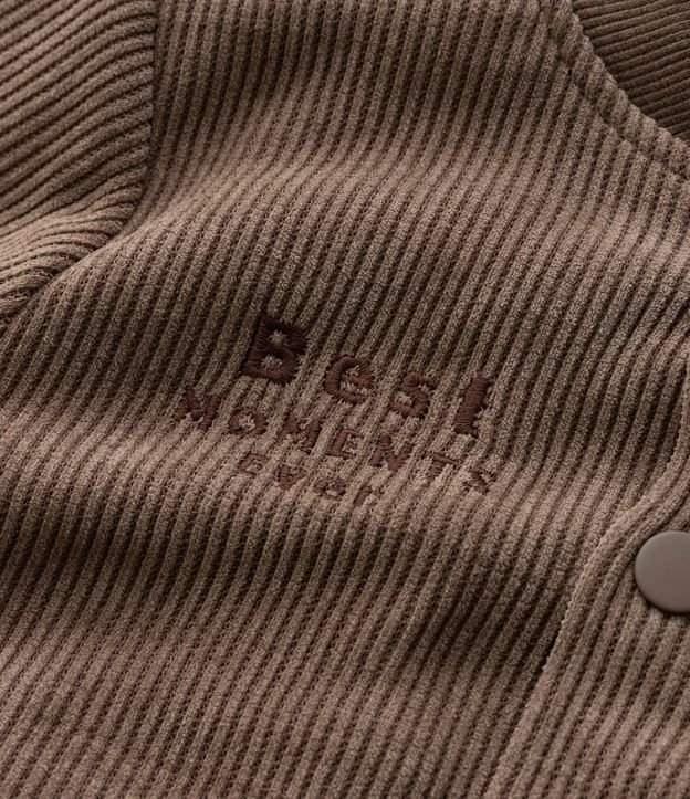 Campera Bomber Infantil en Terciopelo con Forro Sherpa – Talle 1 a 6 años 5