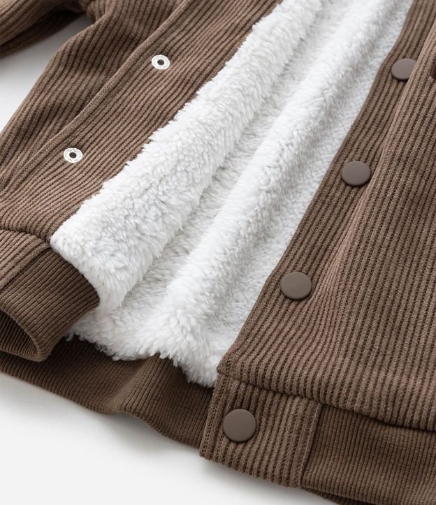 Campera Bomber Infantil en Terciopelo con Forro Sherpa – Talle 1 a 6 años 6