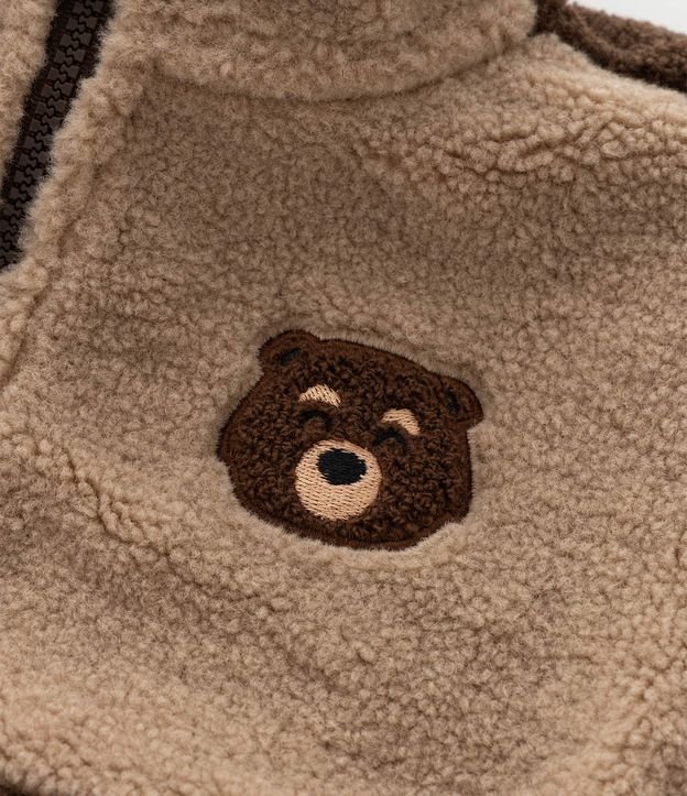Campera Infantil en Sherpa con Bordado de Osito – Talle 1 a 5/6 años 9