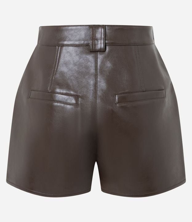 Short Pollera Corto en PU con Bolsillos Delanteros 7