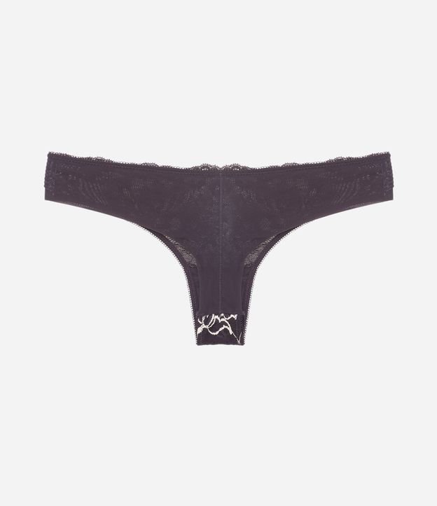 Bombacha Bikini Hilo Doble en Encaje Floral Bicolor 7