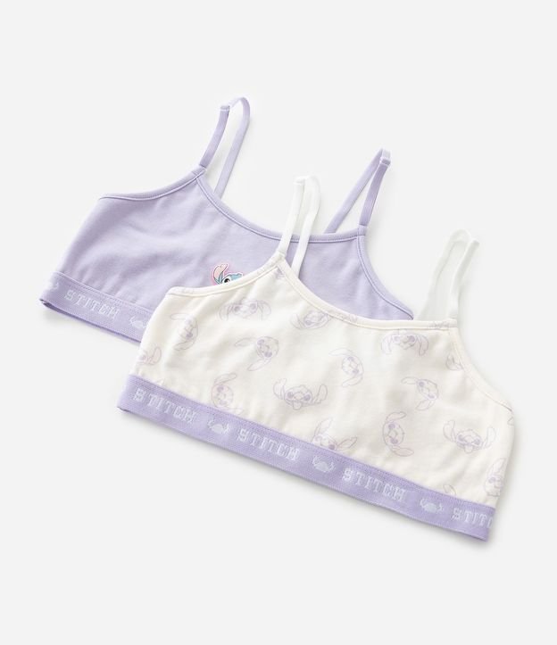 Kit 02 Sutiãs Infantiles en Algodón con Estampa Stitch - Talle 9 A 14 años 7