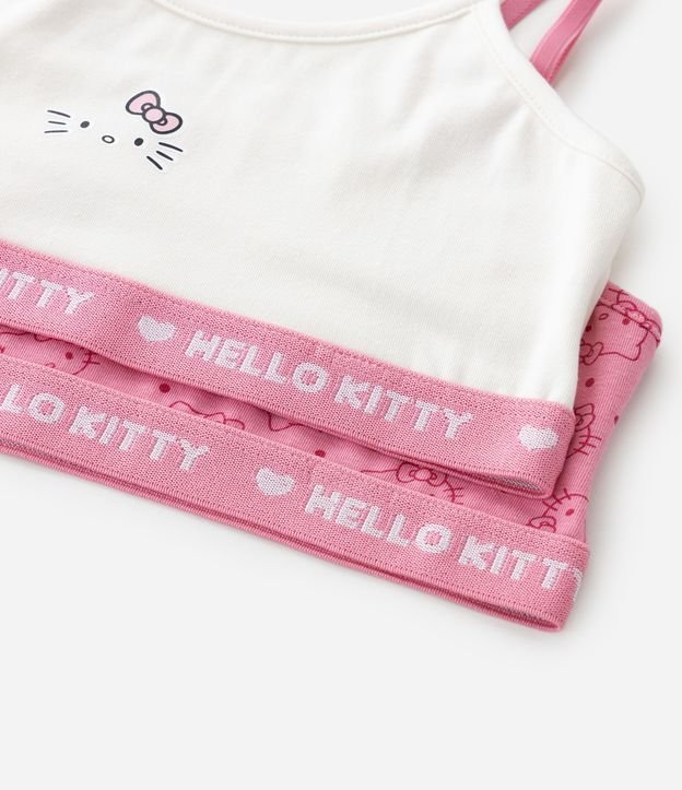 Kit 02 Sutiãs Top Infantiles en Algodón con Elástico Hello Kitty - Talle 9 A 14 años 7