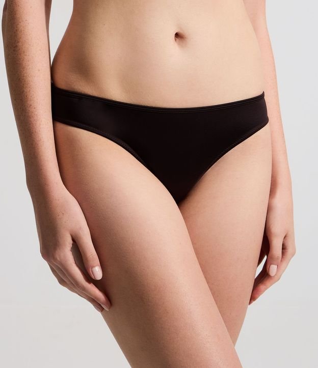Bombacha Bikini en Microfibra con Detalles en Encaje
