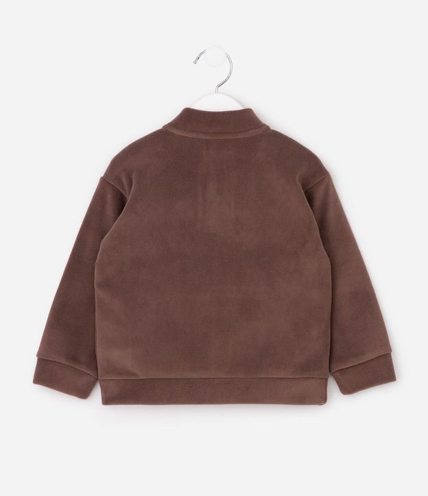 Buzo en Fleece con Cuello Alto y Botones - Talle 1 a 6 años 3